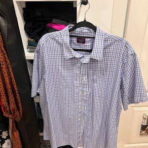 Van Heusen Men's Blue Checkered Shirt